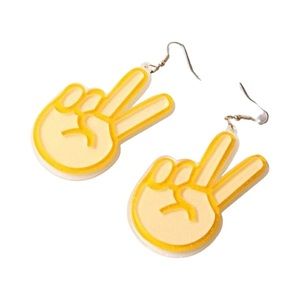 Peace ✌️ Out Resin Earrings